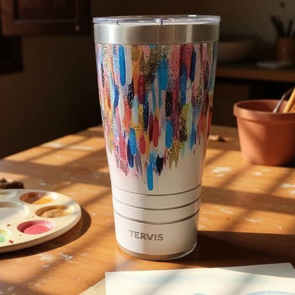 Tervis Traveler EttaVee Be Liquid Prism Triple Walled Insulated Travel Tumbler